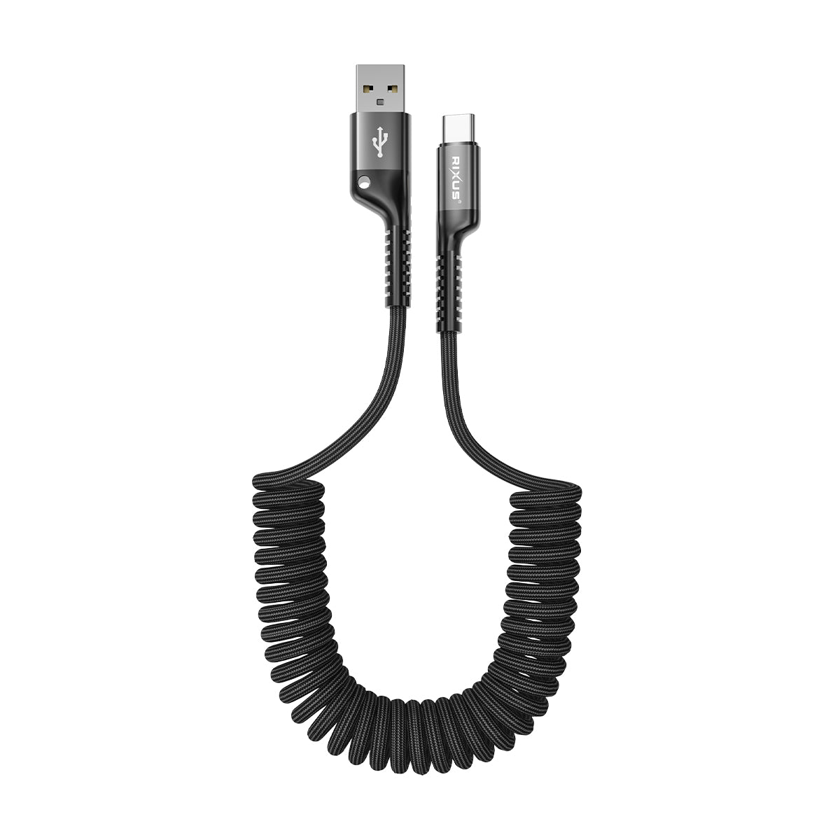 Rixus RXUC17AC Retractable Spring Cable USB-A to Type-C