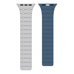 Rixus für Apple Watch, 44mm, 45mm, 49mm Silikonarmband mit Magnetic Cloud + Blau