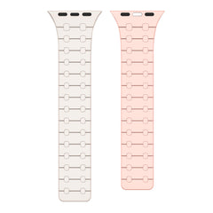 Rixus Magnetisches Silikonarmband für Apple Watch 42mm, 44mm, 45mm, 49mm Weiß und