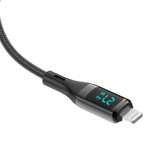 Rixus RXUC28L Geflochtenes USB-C-auf-Lightning-Kabel mit LED-Anzeige