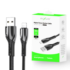 Rixus RXUC30AL Legiertes USB-zu-Lightning-Datenkabel Metall