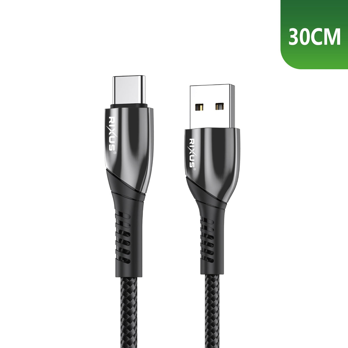 Rixus RXUC37AC Ladekabel USB-A auf USB-C geflochtenes Nylon
