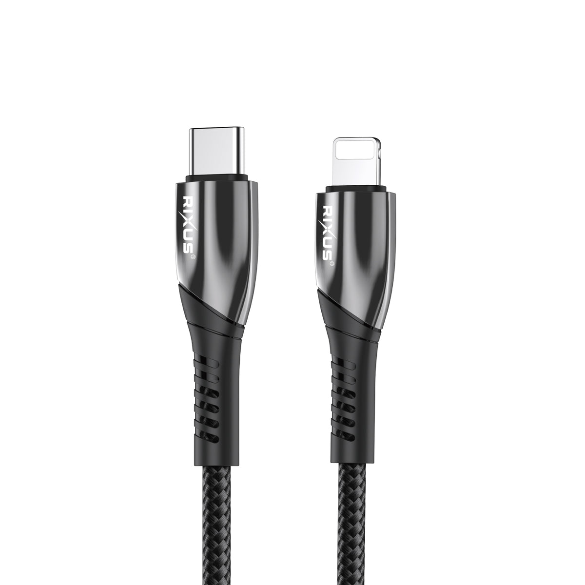 Rixus RXUC38L Schnellladekabel USB-C auf Lightning Nylon