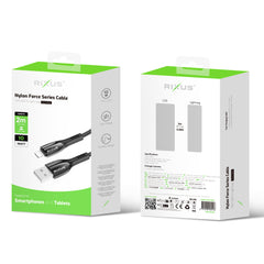 Rixus RXUC38AL Ladeanschluss USB-A auf Lightning Nylon