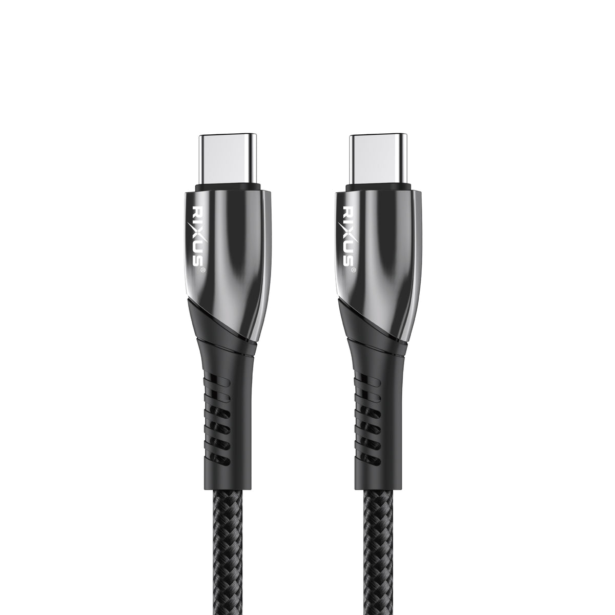 Rixus RXUC39C Schnellladekabel USB-C auf USB-C Geflochtenes Nylon