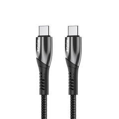 Rixus RXUC39C Schnellladekabel USB-C auf USB-C Geflochtenes Nylon
