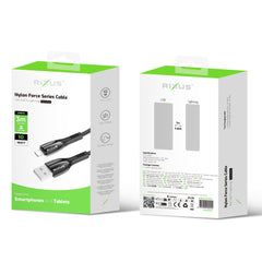 Rixus RXUC39AL Ladekabel USB-A auf Lightning Nylon