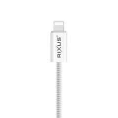 Rixus RXUC08L Schnellladekabel USB-C auf Lightning, geflochtenes Nylon