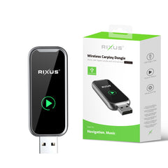 Rixus RXCP03 Kabelloser CarPlay-Dongle, Metallic