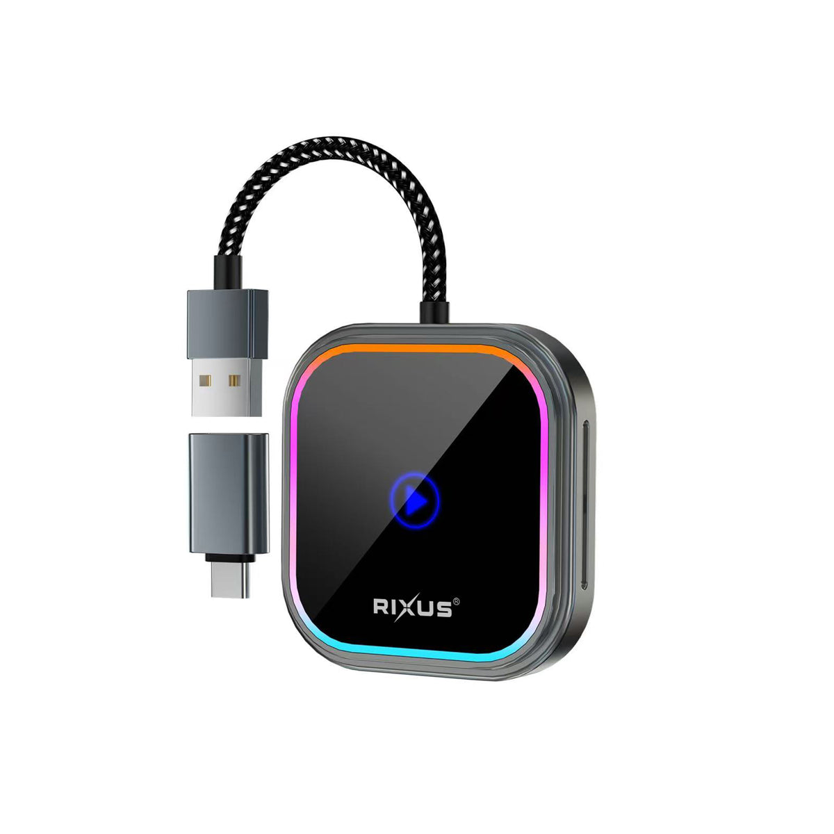 Rixus RXCP05 Kabelloser Carplay Adapter Metallisch