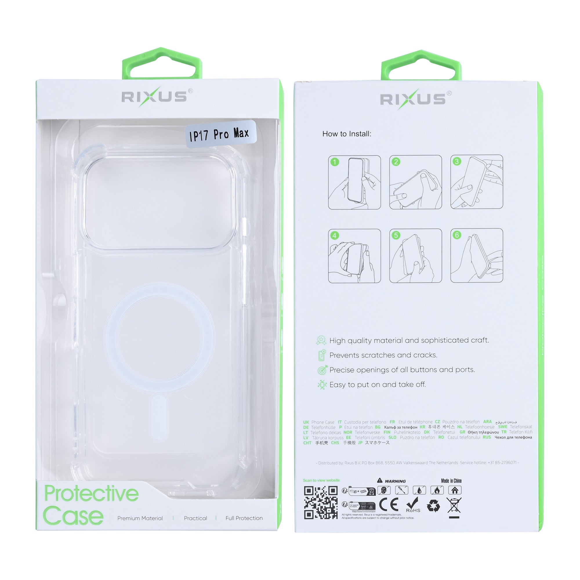 Rixus Anti-Burst Case With MagSafe For iPhone 17 Pro Max