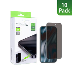 Rixus Blickschutzfolie Full Curved Edge Tempered Glass für iPhone 17 Air (10er-Pack
