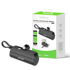 Rixus RXPB98B Mini Click-On Powerbank USB-C