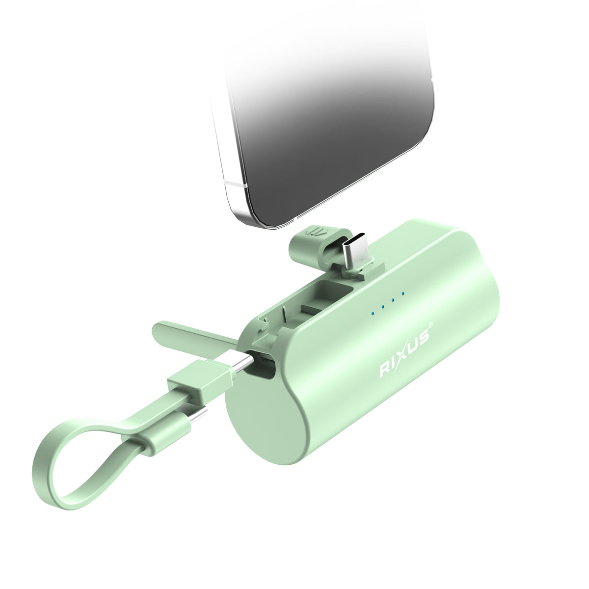 Rixus RXPB98G Mini Click-On Powerbank USB-C
