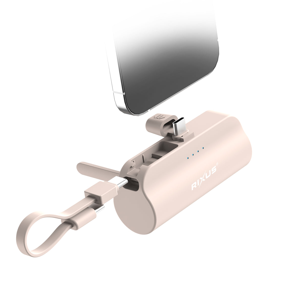 Rixus RXPB98P Mini Click-On Powerbank USB-C