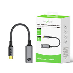 Rixus RXHU17 USB-C auf HDMI Buchse Konverter