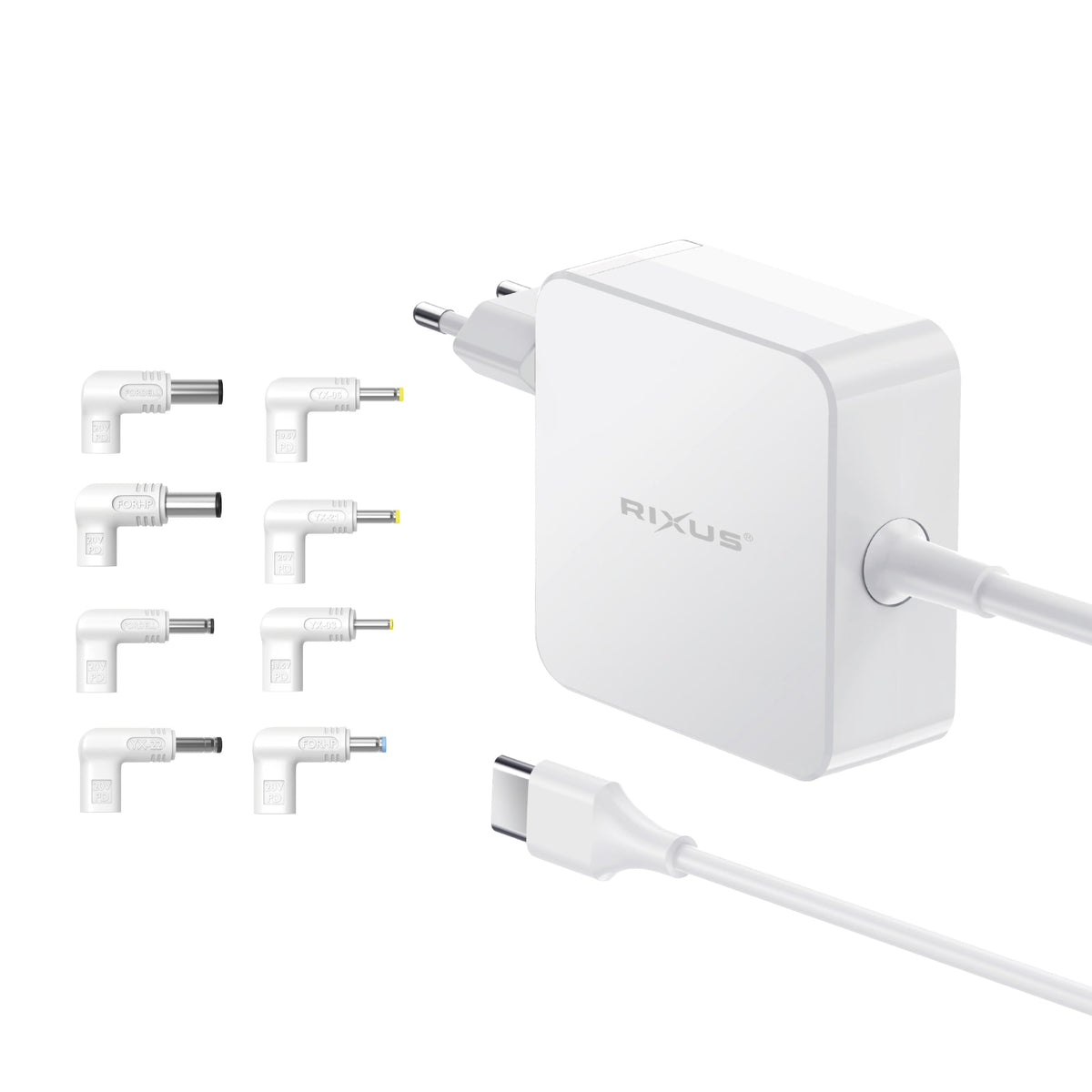 Rixus RXLC93 Universal-Laptop-Ladegerät 100W 8 Anschlüsse