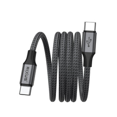 Rixus RXUC66C Magnetisches Ladekabel USB-C auf USB-C 100cm 60W