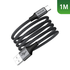 Rixus RXUC66AC Magnetisches Ladekabel USB-A auf USB-C 100cm 15W