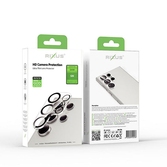 Rixus Clear HD Camera Tempered Glass For Samsung Galaxy S26
