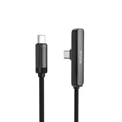 Rixus RXUC11 USB-C auf USB-C Kabel gewinkelt mit Ständer 100W