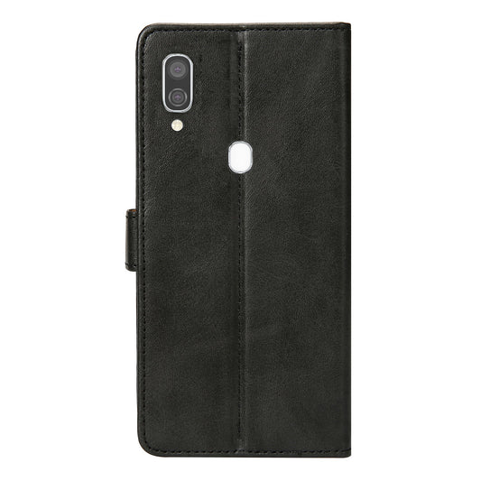 Rixus Bookcase For Samsung Galaxy A40 Black