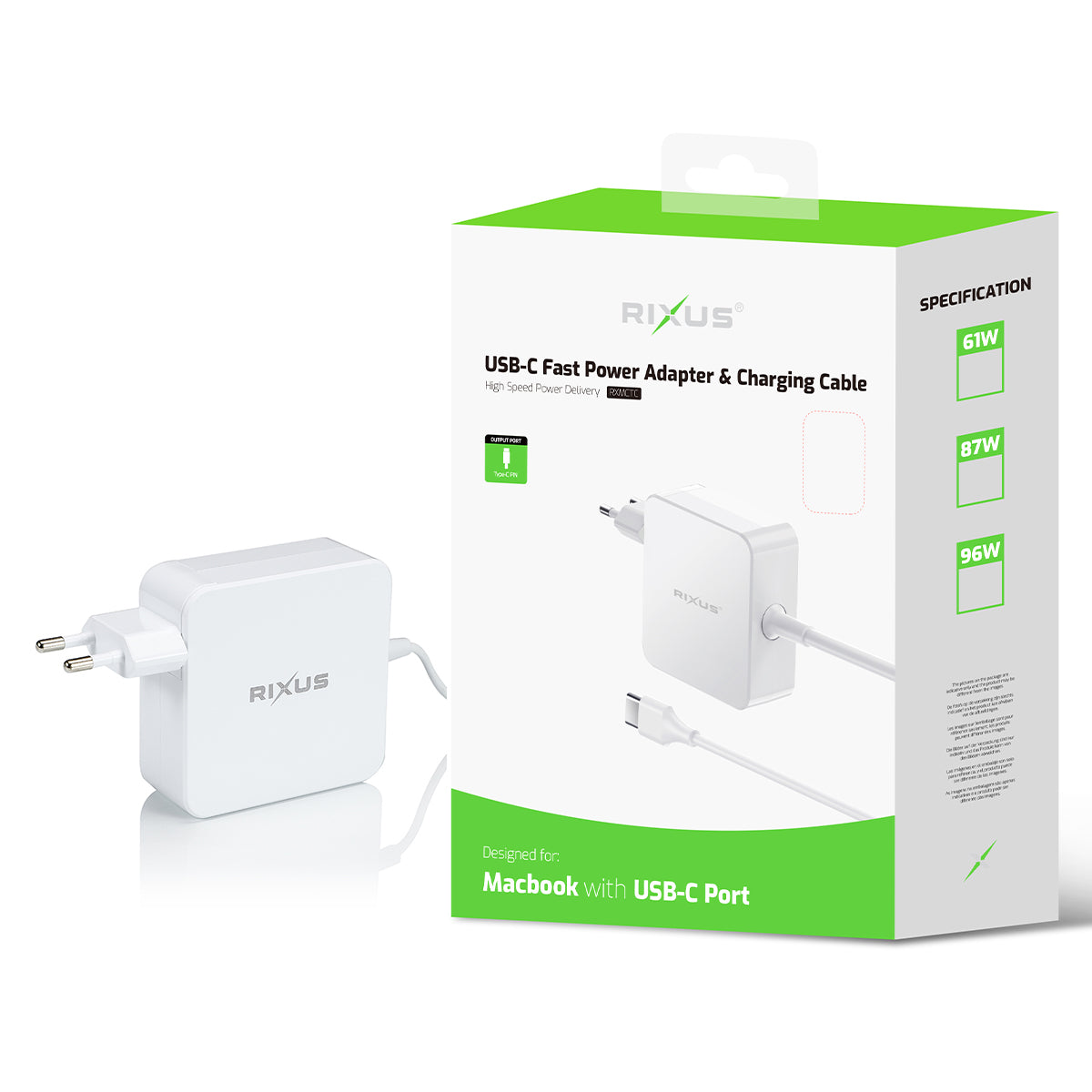 Rixus RXMCTC Power Adapter USB-C