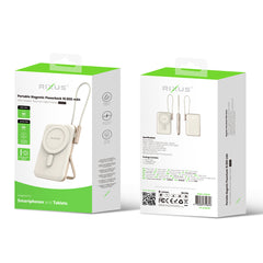 Rixus RXPB37 Tragbare magnetische Powerbank 10.000 mAh mit Ständer
