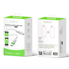 Rixus RXUC21C Auto-Disconnect USB-C auf USB-C Kabel