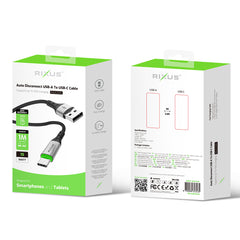 Rixus RXUC22AC USB-A-auf-USB-C-Kabel mit automatischer Trennfunktion