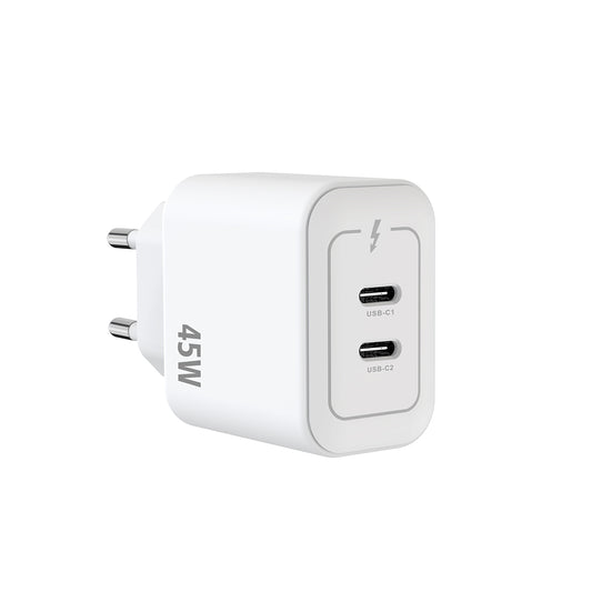Rixus RXHC45 GaN Double USB-C Power Adapter