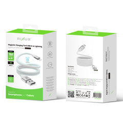 Rixus RXUC59AL Magnetisches Ladekabel USB-A auf Lightning