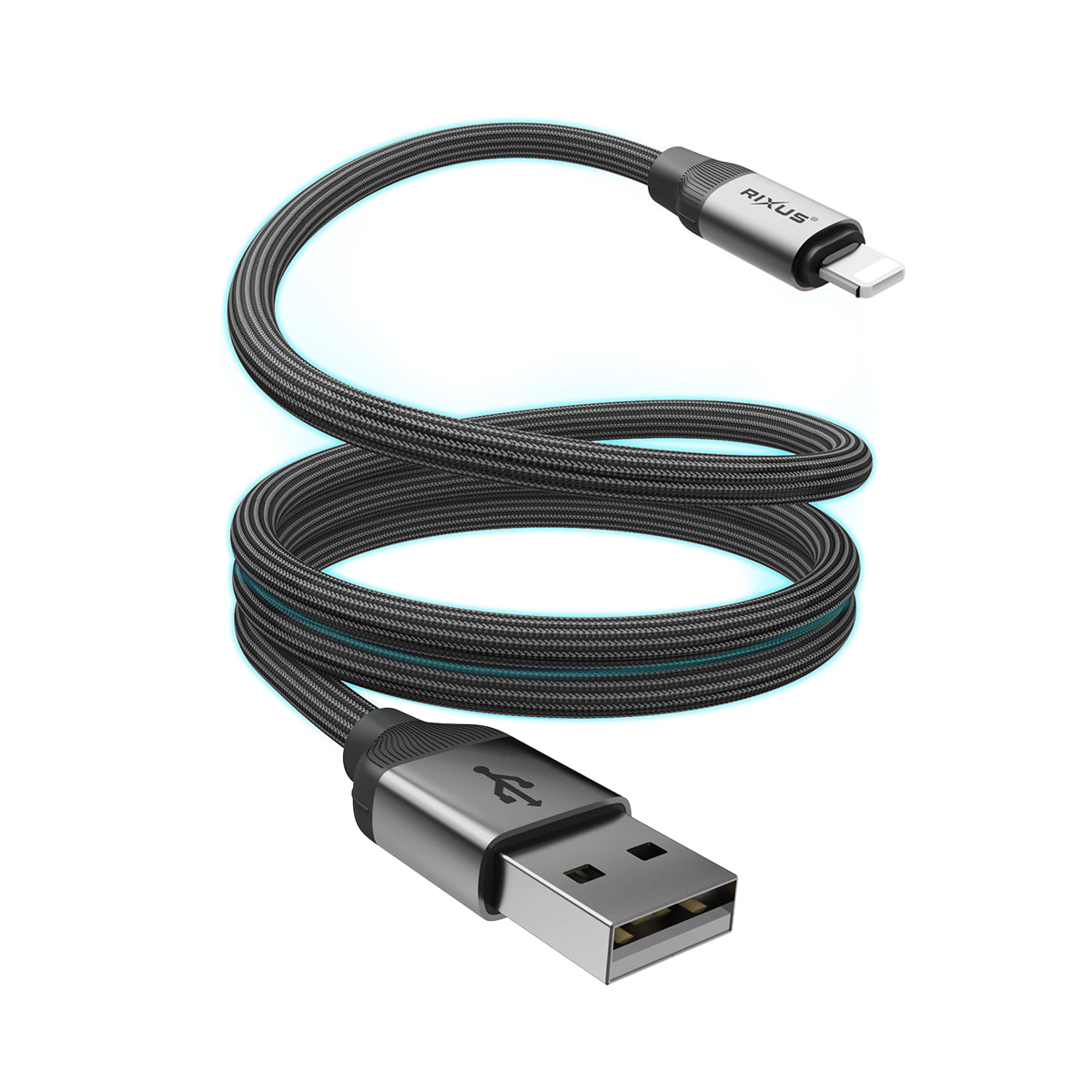 Rixus RXUC61AL Magnetic Charging Cord USB-A To Lightning