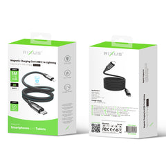 Rixus RXUC61L Magnetisches Ladekabel USB-C auf Lightning