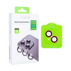 Rixus For iPhone 13, 13 Mini Metal Shield Camera Tempe Glass