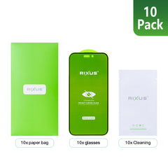 Rixus Privacy Full Curved Edge Tempe Glas für iPhone 12 Mini (10er-Pack)