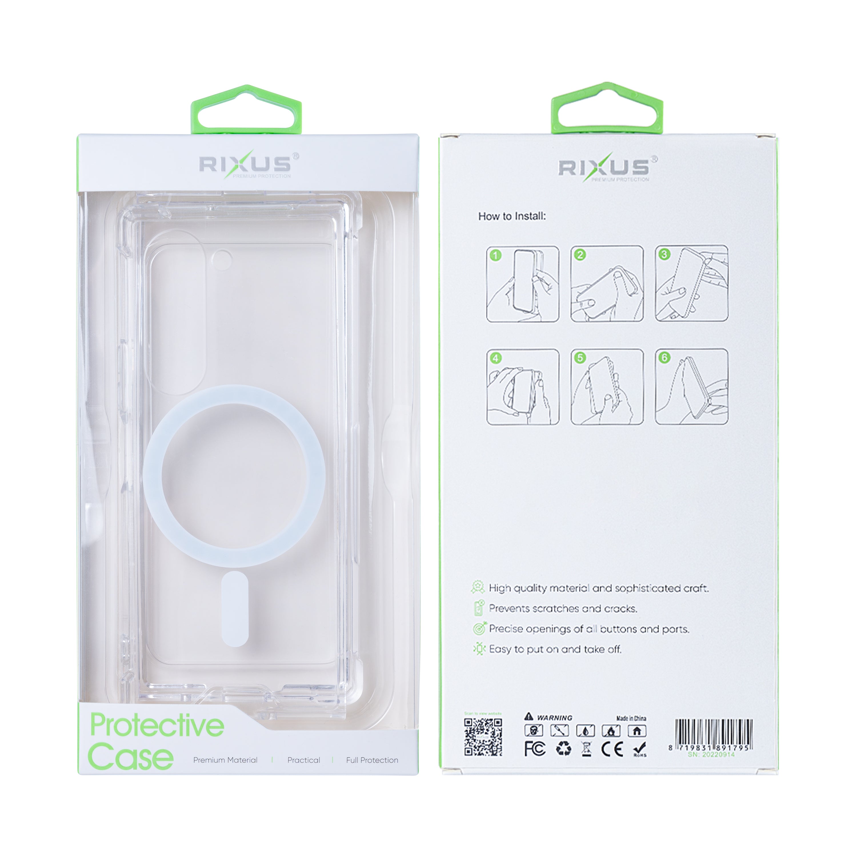 Rixus For Samsung Galaxy Z Fold6 Anti-Burst Case With MagSafe