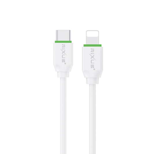 Rixus RX2017L Data Sync And Fast Charge Cable Type-C To Lightning