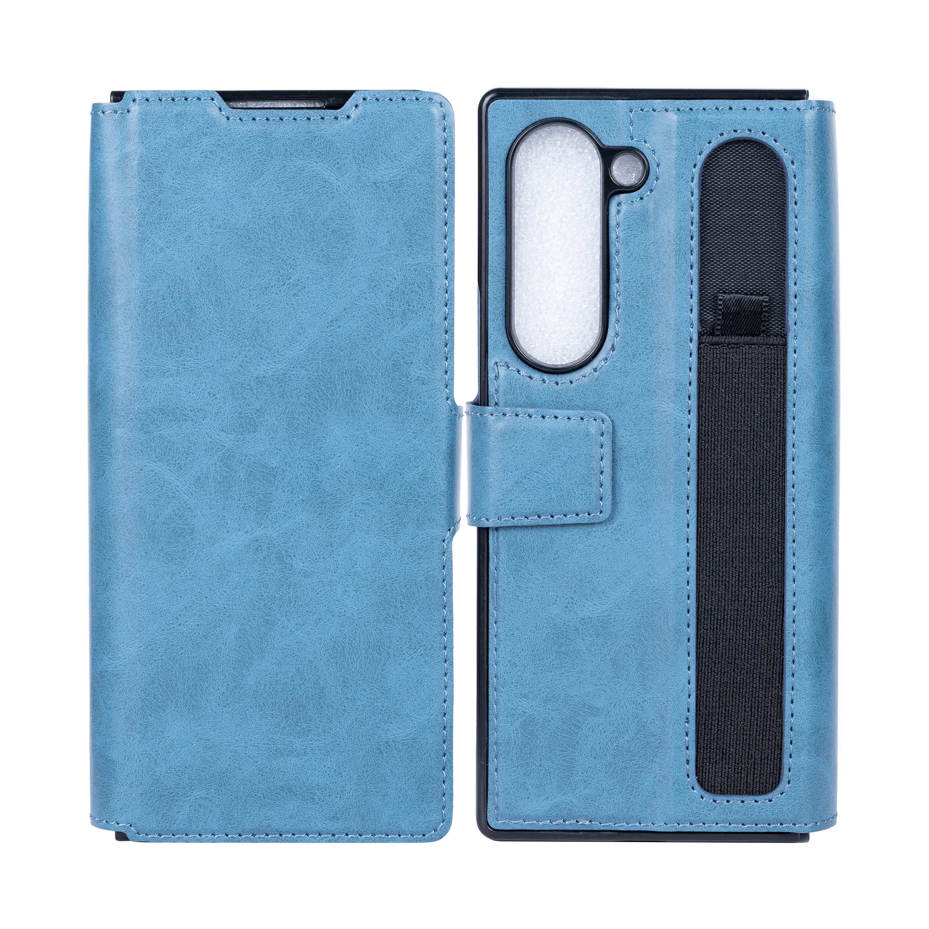 Rixus Wallet Case For Samsung Galaxy Z Fold 6 With Pen Holder Sierra