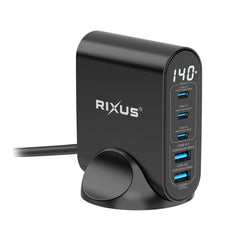 Rixus RX140 GaN-Netzteil mit Digitalanzeige
