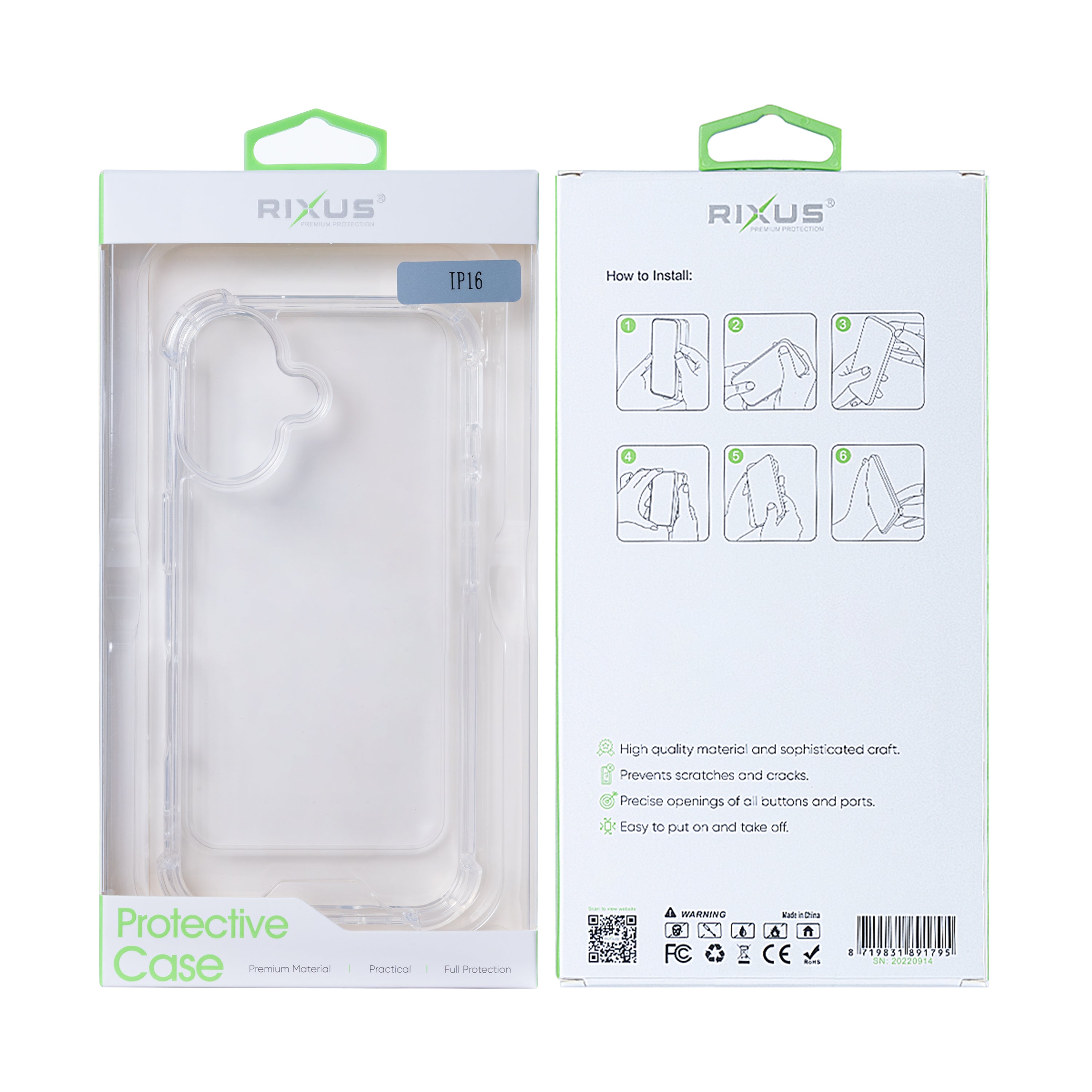 Rixus For iPhone 16 Anti-Burst Case