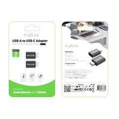 Rixus RXOTG02 USB-C auf USB-A OTG Adapter (2er-Pack)