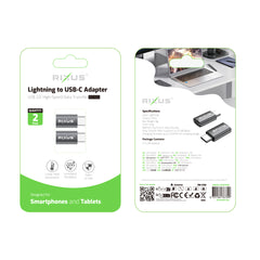 Rixus RXOTG03 USB-C auf Lightning OTG Adapter (2er-Pack)