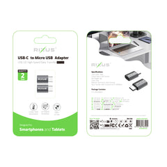 Rixus RXOTG04 USB-C auf Micro-OTG-Adapter (2er-Pack