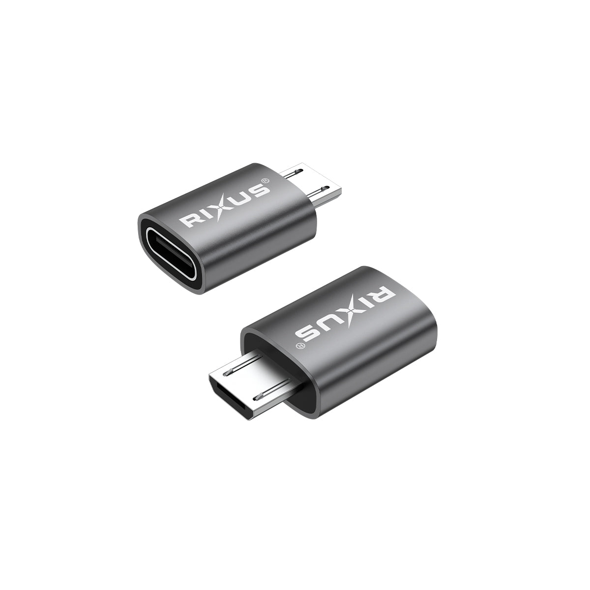 Rixus RXOTG05 Micro To USB-C OTG Adapter (2-Pack