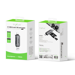 Rixus RXCR02 4-1 USB 3.0, USB-C auf SD/TF-Kartenleser