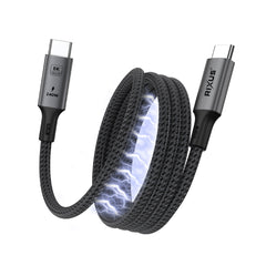 Rixus RXUC03 Magnetisches USB-C 4.0 auf USB-C Kabel Einfach aufrollbar