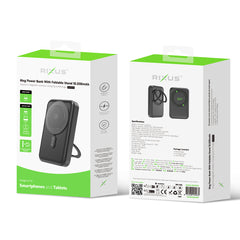 Rixus RXPB71B MagSafe Powerbank mit faltbarem Ständer