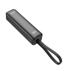 Rixus RXPB03B Powerbank mit Digitalanzeige und integriertem USB-C-Kabel