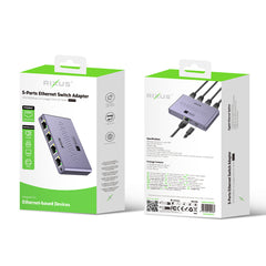 Rixus RXEA05 5-Port-Ethernet-Switch-Adapter
